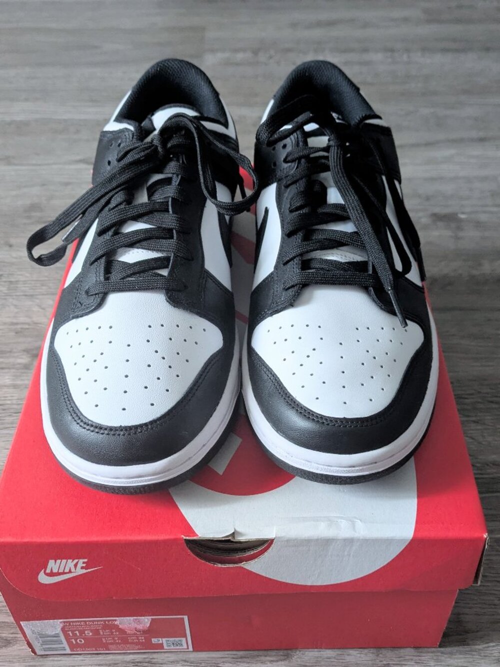 Nike Dunk Low Retro White Black Panda Shoes - DD1503-101 - W 11.5/M 10 - NEW
